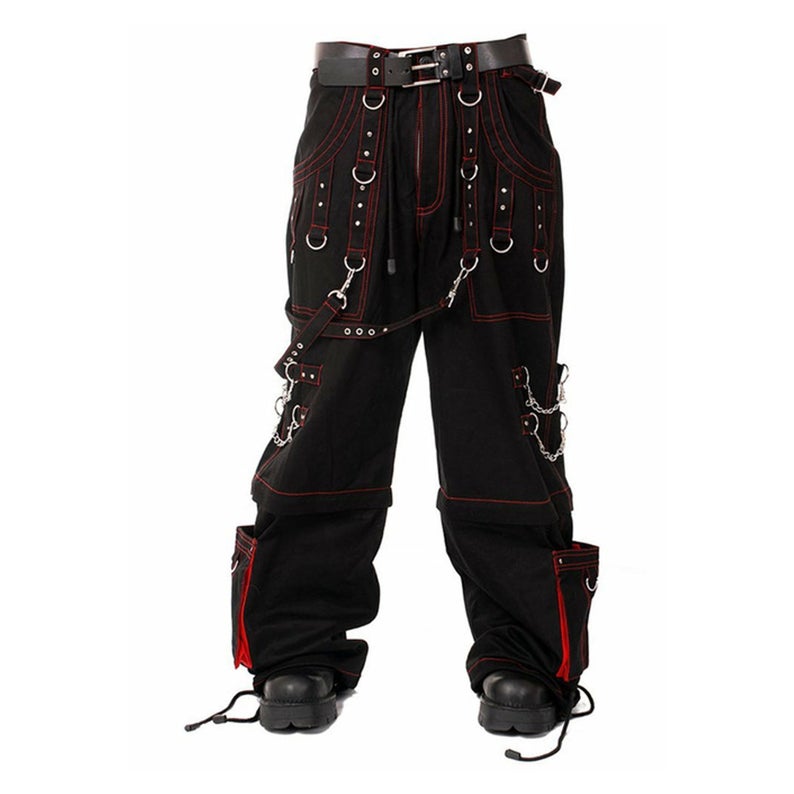 Men Dead Threads Black Men's Trouser with Red Stitching