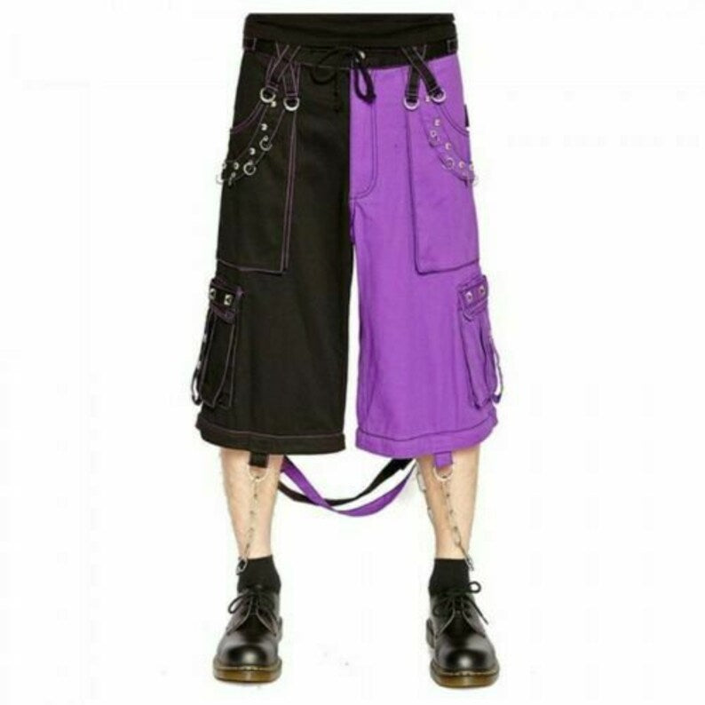 Gothic pant Alternative Punk Rock Transformer Trouser Purple black Baggy Pants