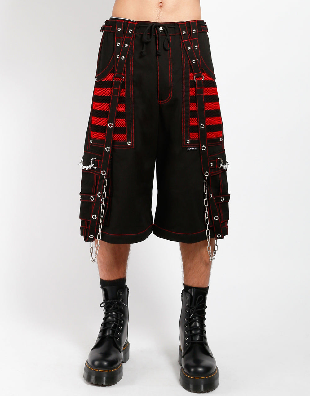 Men's Step Chains Pants Orange Straps, Men's fashion pants, Men's gothic pants