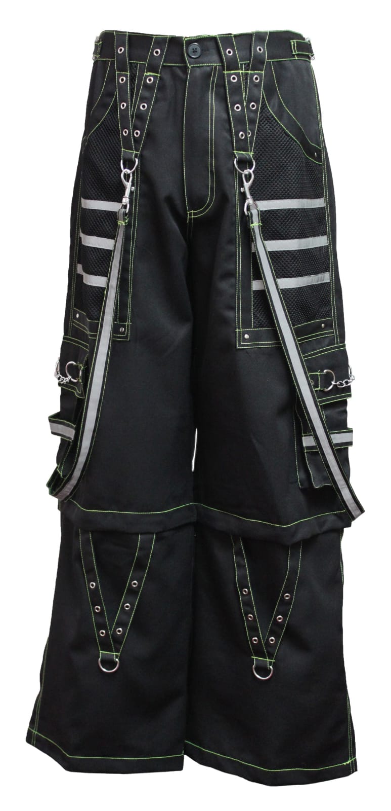 Gothic handmade Reflective Men Pant 6 pockets Punk Rock Trouser Pant Shorts