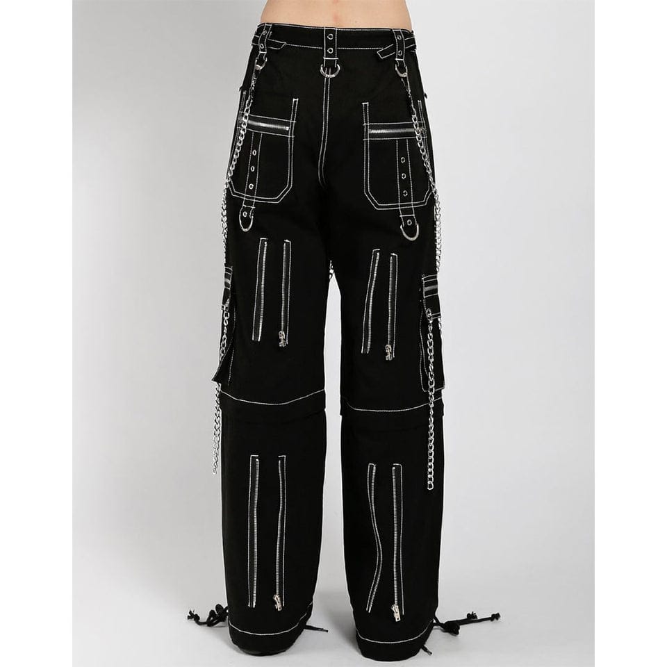 Gothic Chain Wide leg Pants Women Oversize Low Rise Dark Academic Trousers 90s