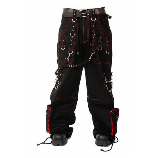 Men Dead Threads Black Men's Trouser with Red Stitching