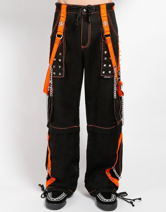 Men's Step Chains Pants Orange Straps, Men's fashion pants, Men's gothic pants