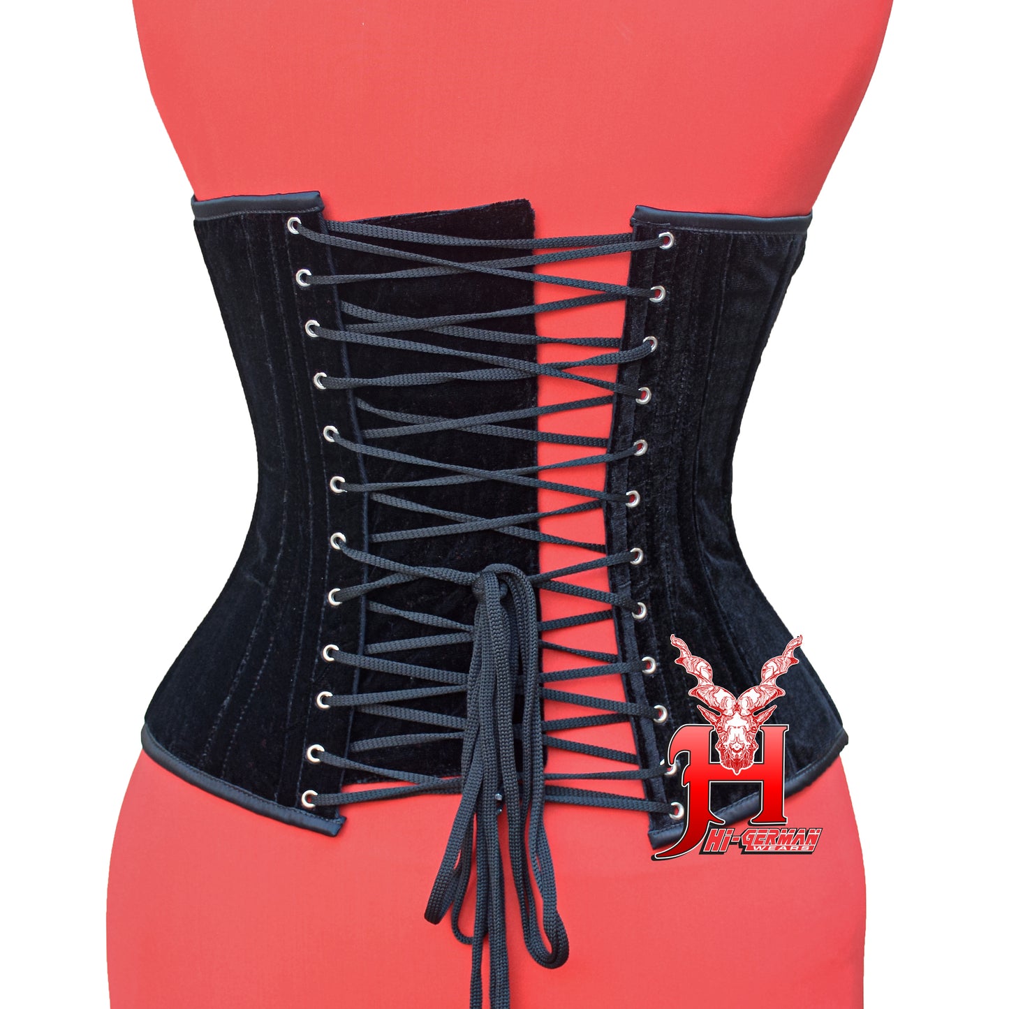 Heavy Duty Steel Boned Half Bust Black Velvet Corset – Extreme Waist Trainer