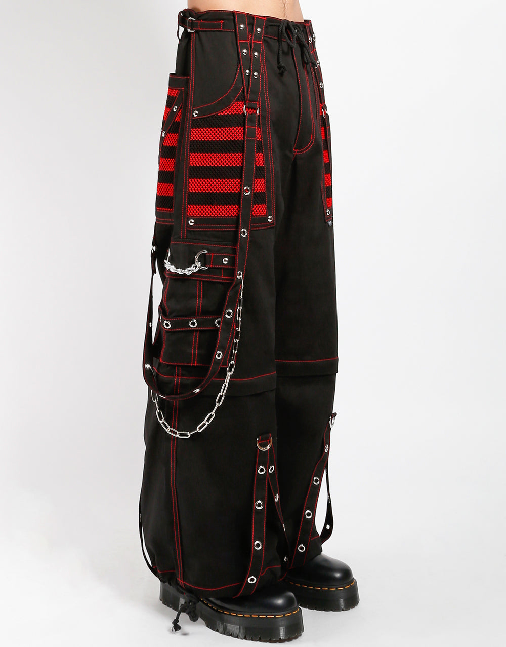 Men's Step Chains Pants Orange Straps, Men's fashion pants, Men's gothic pants