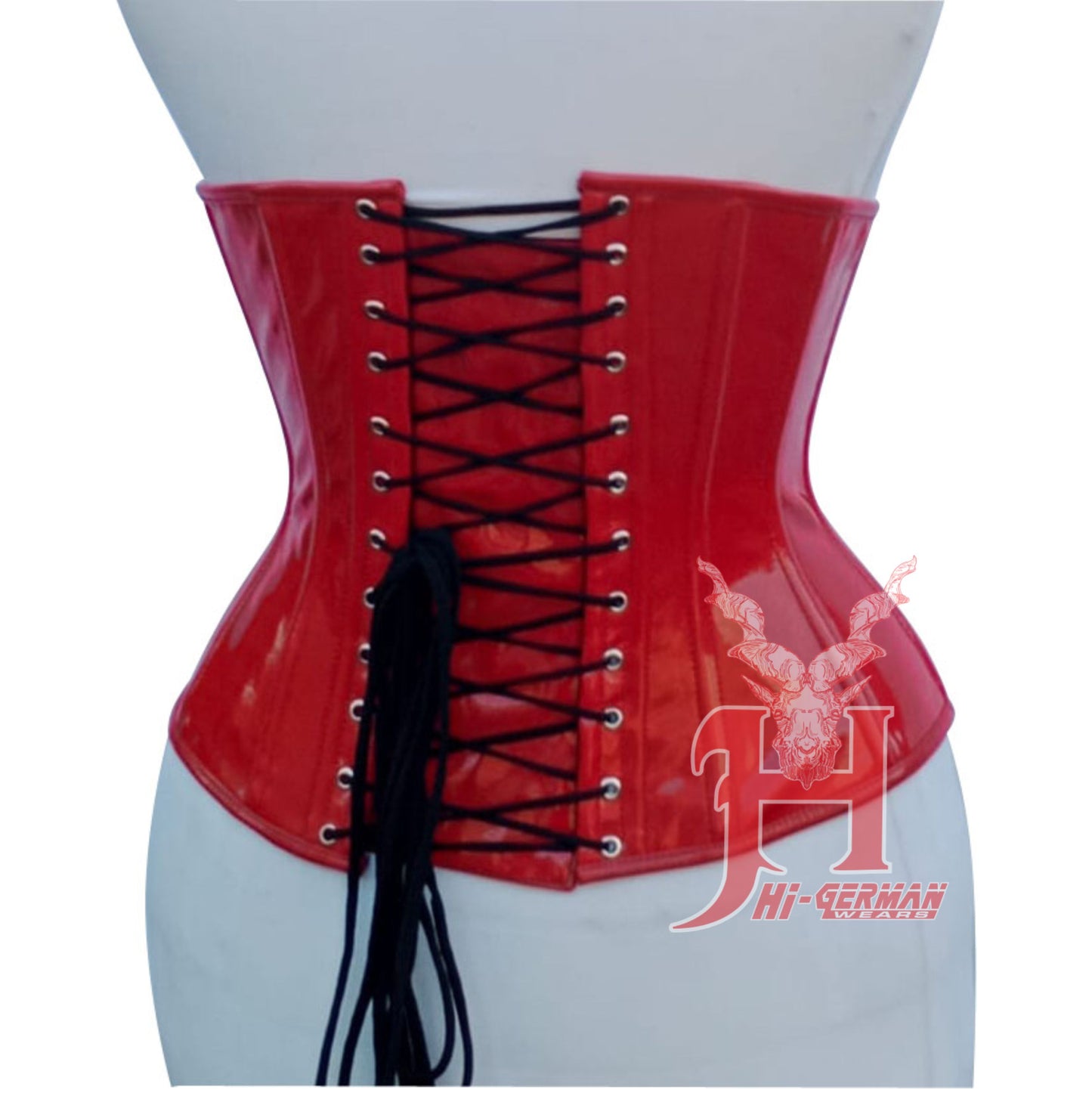 Women Underbust Red PVC corsets Steel Boned Truly Waist Trainer Corset Hi-143 Corset