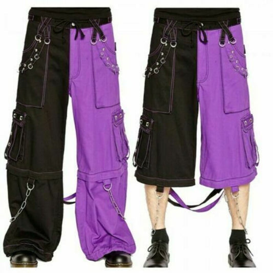 Gothic pant Alternative Punk Rock Transformer Trouser Purple black Baggy Pants