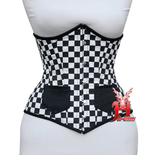 Unterbrustkorsett Damen – Black Cotton Underbust Corset / Corsage
