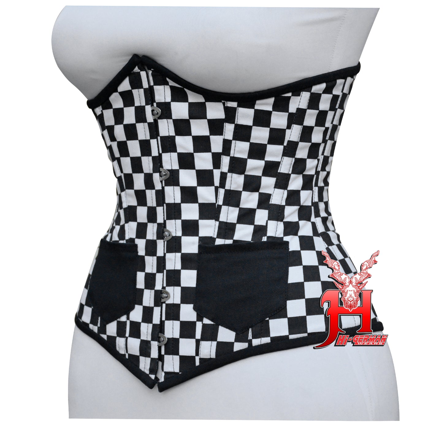 Unterbrustkorsett Damen – Black Cotton Underbust Corset / Corsage