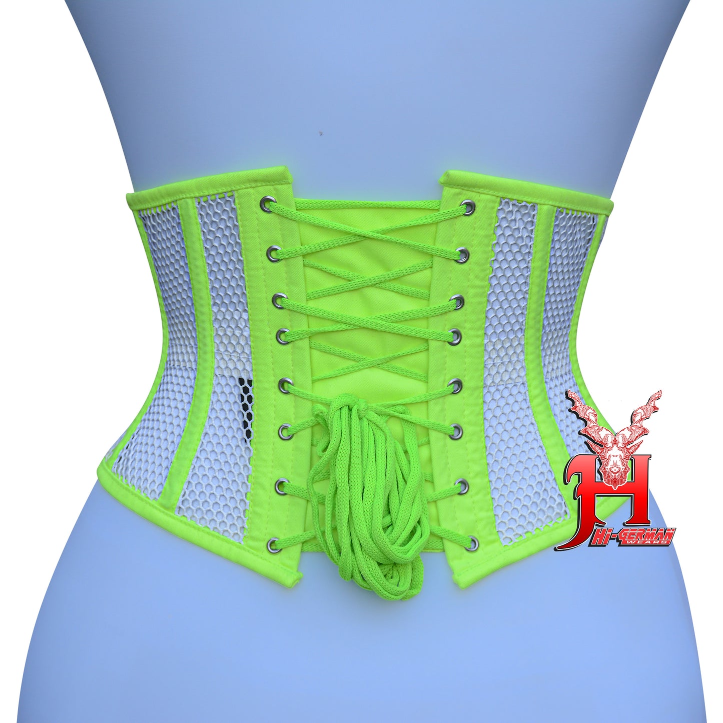 Women’s Underbust Black Cotton Mesh Steel Boned Waist Trainer Corset Unterbrust Korsett Damen