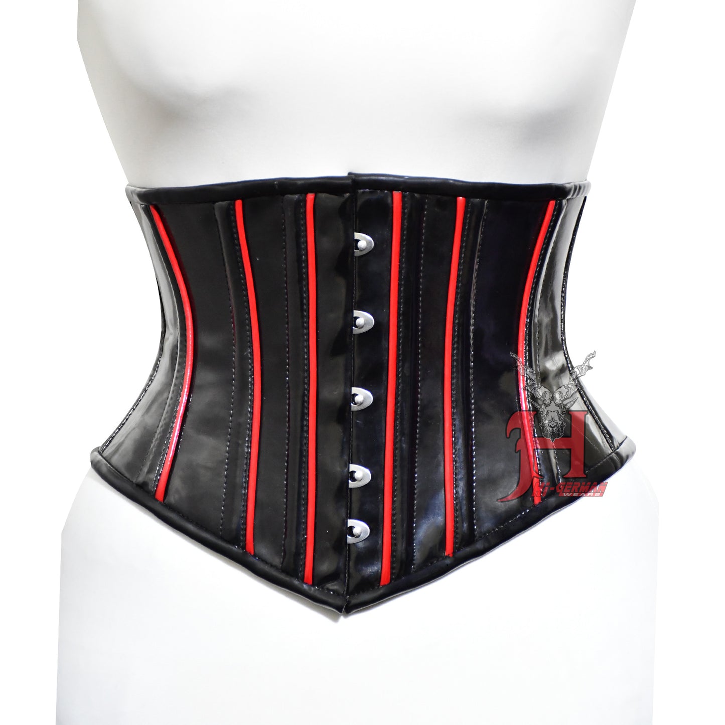 Unterbrustkorsett Rot Lack Corsage tolles Taillen training PVC Underbust Corsets