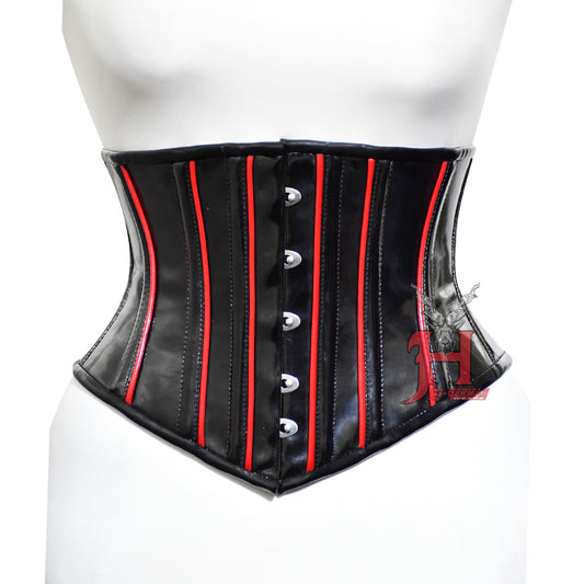Unterbrustkorsett Rot Lack Corsage tolles Taillen training PVC Underbust Corsets