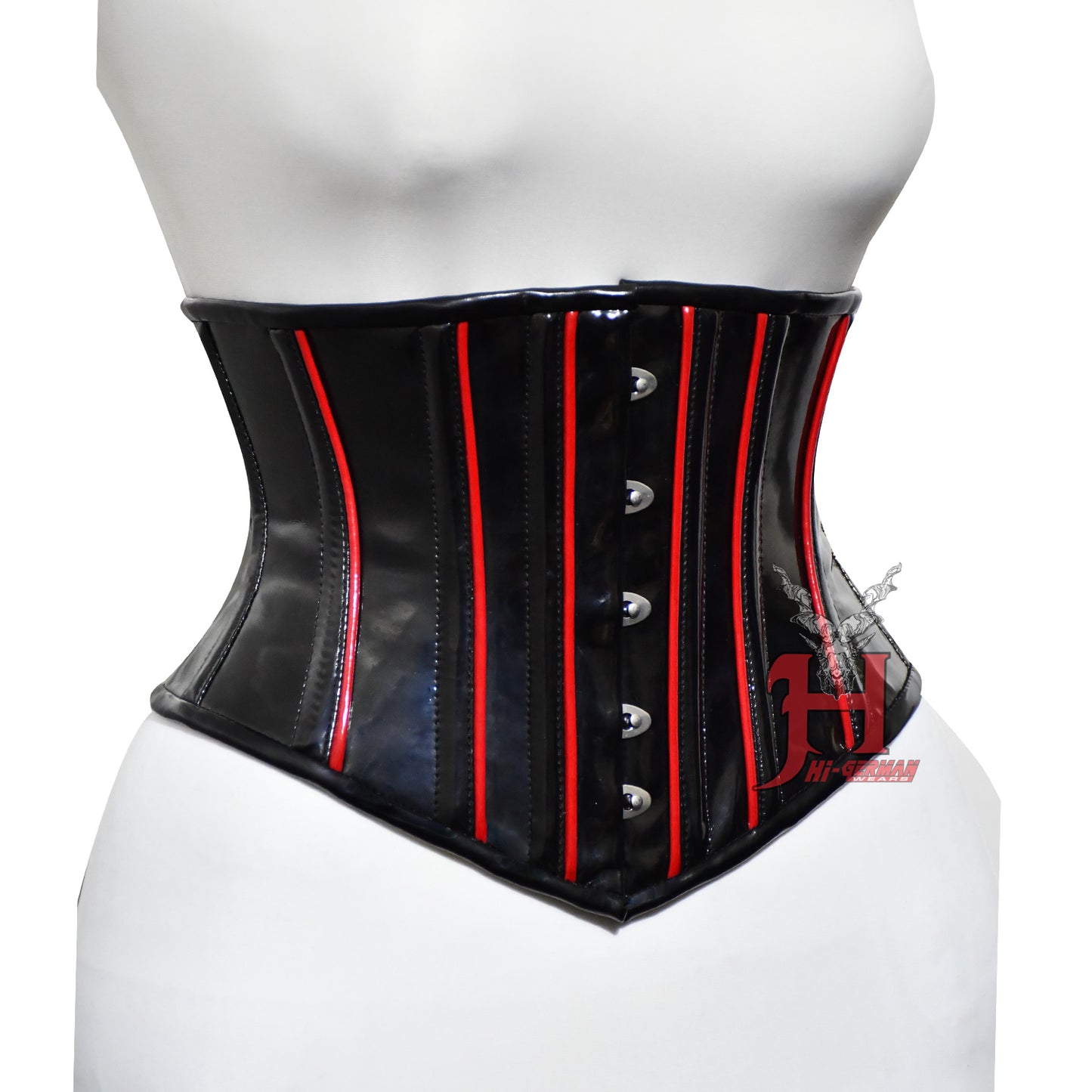Unterbrustkorsett Rot Lack Corsage tolles Taillen training PVC Underbust Corsets