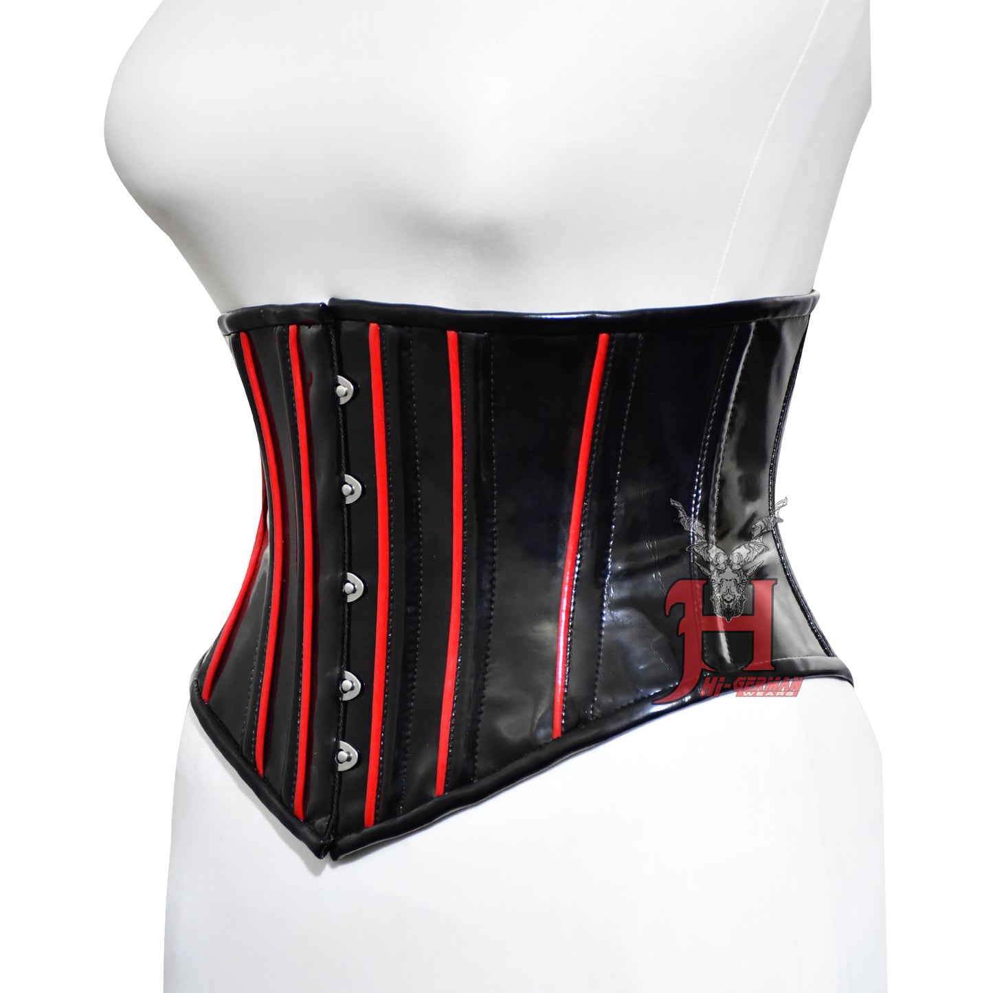 Unterbrustkorsett Rot Lack Corsage tolles Taillen training PVC Underbust Corsets